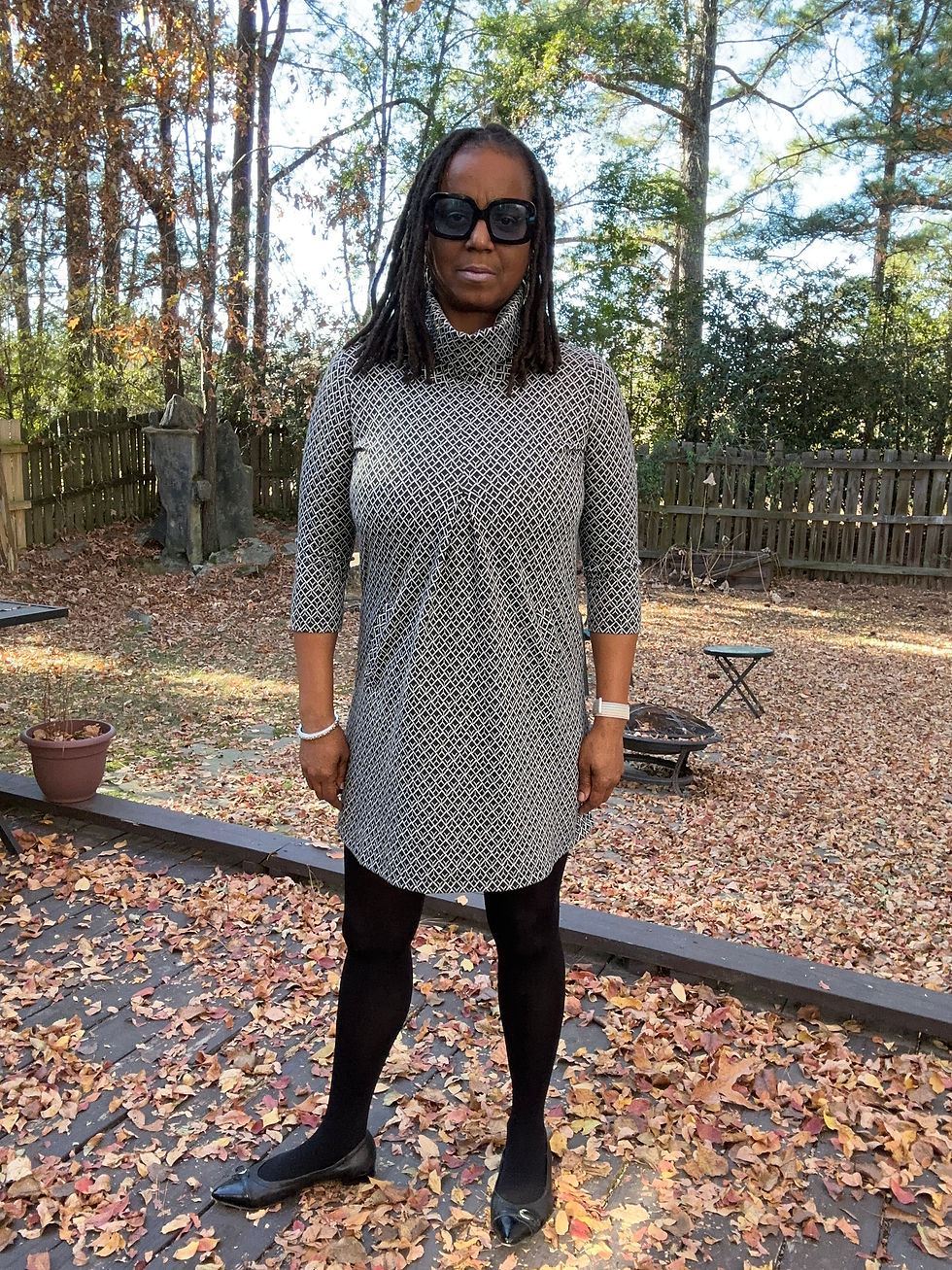 Thumbnail: Top It Off Black and White Mini Dress - Size M