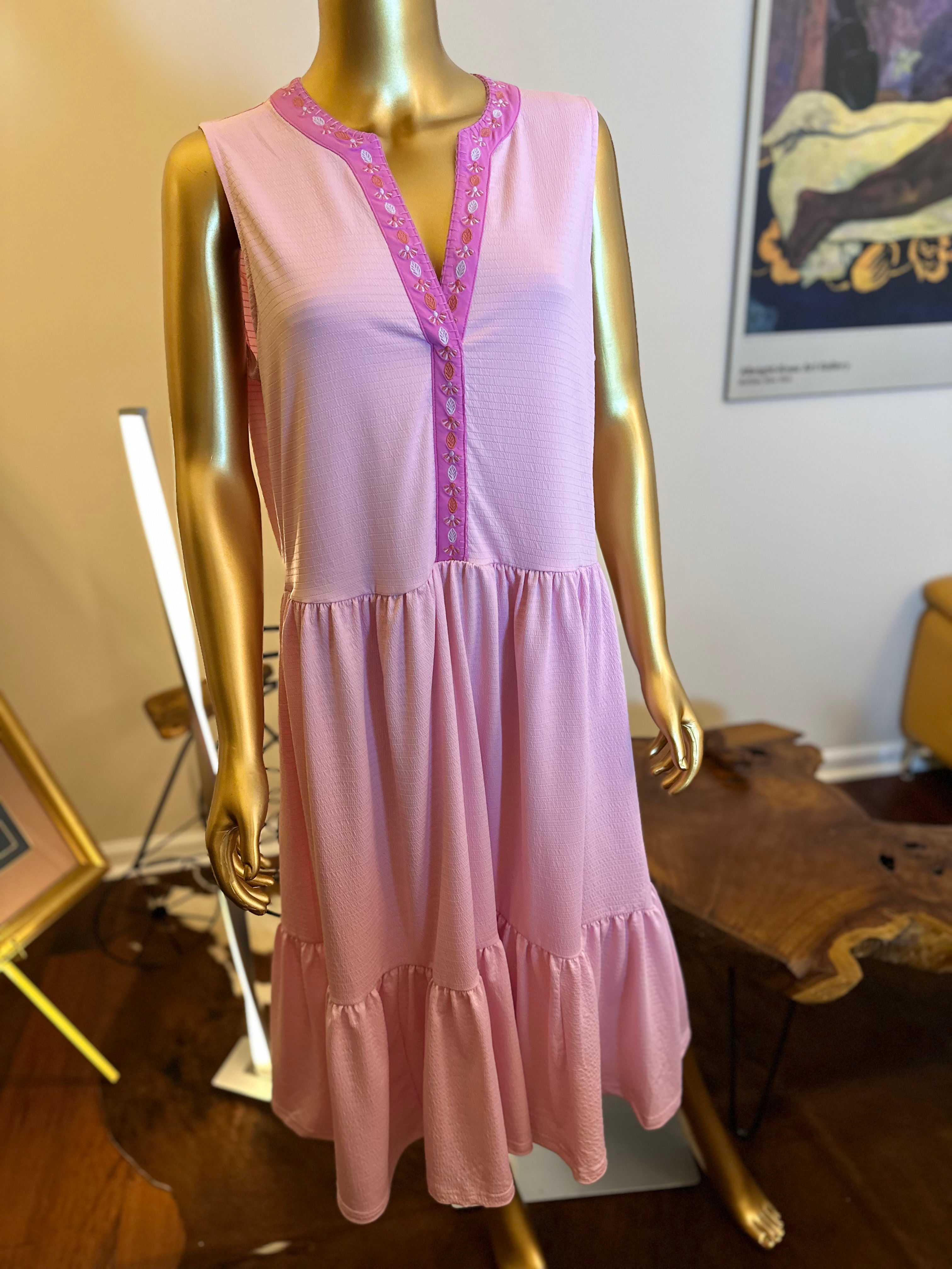 Cabana Life Pink Midi Dress - SizeXL