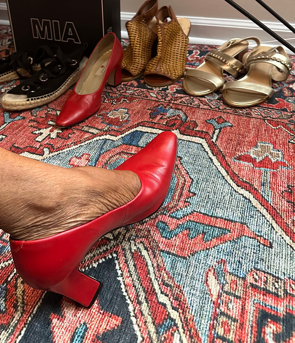 Thumbnail: Vintage Pesoro Red Lucy Pump - Size 8.5M