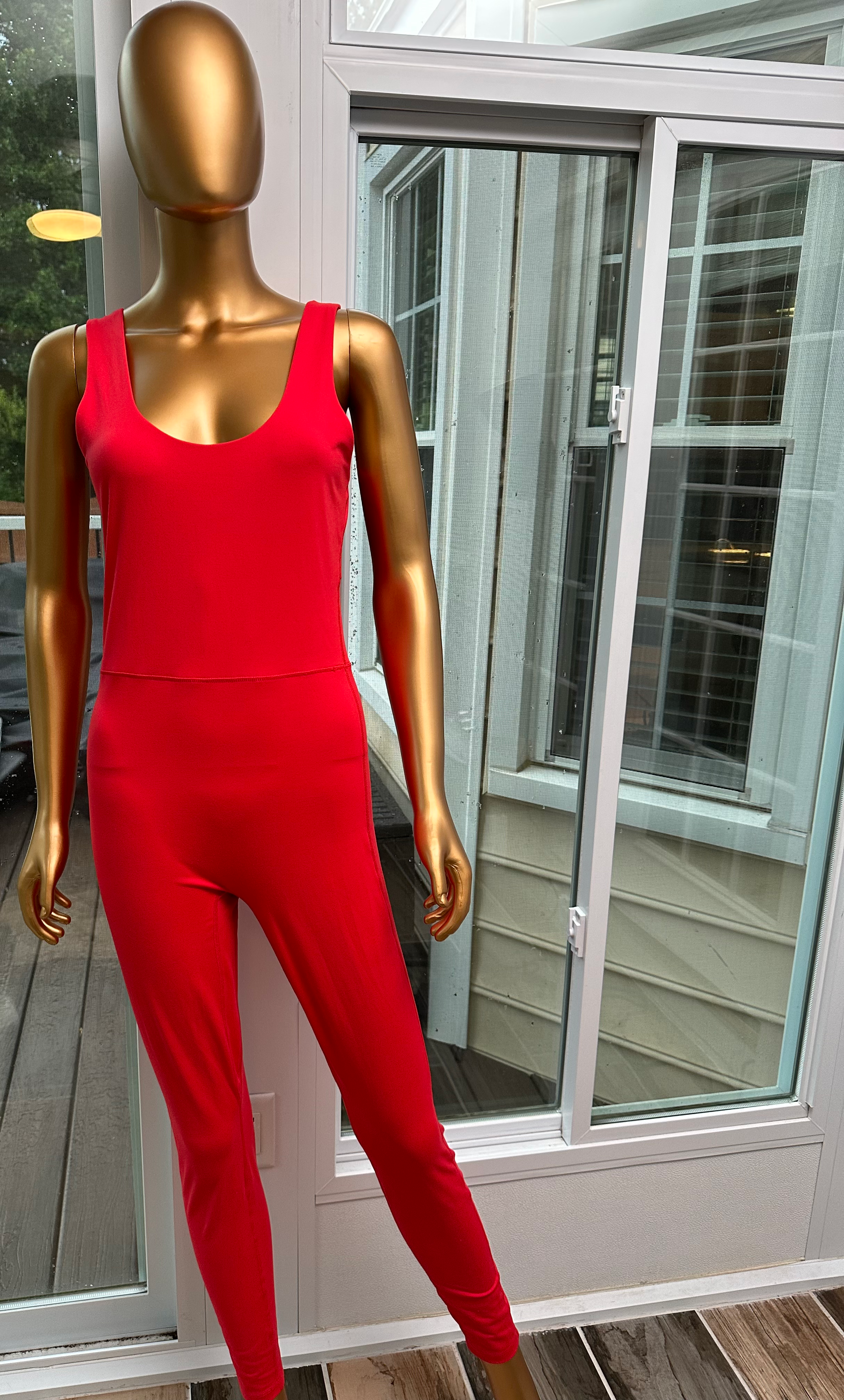 All in Motion Red Active Bodysuit - Size M