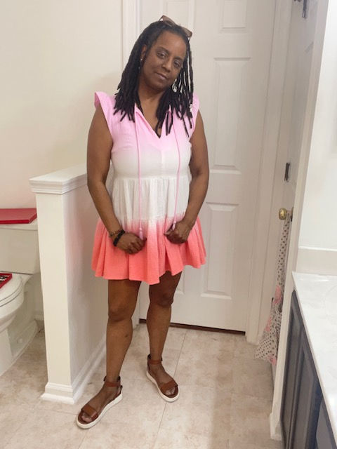 Thumbnail: The Impeccable Pig Mini Tie Dye Dress - Size M
