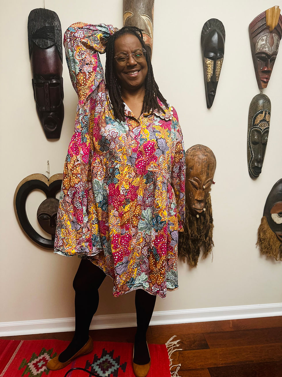Thumbnail: Kika Vargas Anemone Floral Plus Size Dress - Size 4X