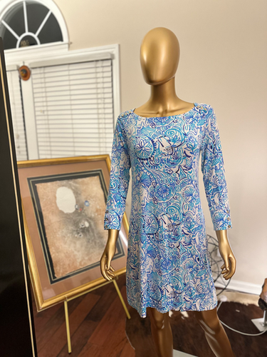 knee length dresses for ladies Lilly Pulitzer Girls Printed Mini Dress  White Chocolate Couture