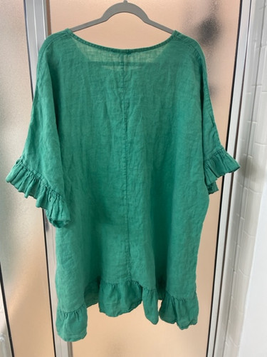 Piazza Del Tempio Green Pullover Linen Captain Dress - Size XL | Donna's  Closet