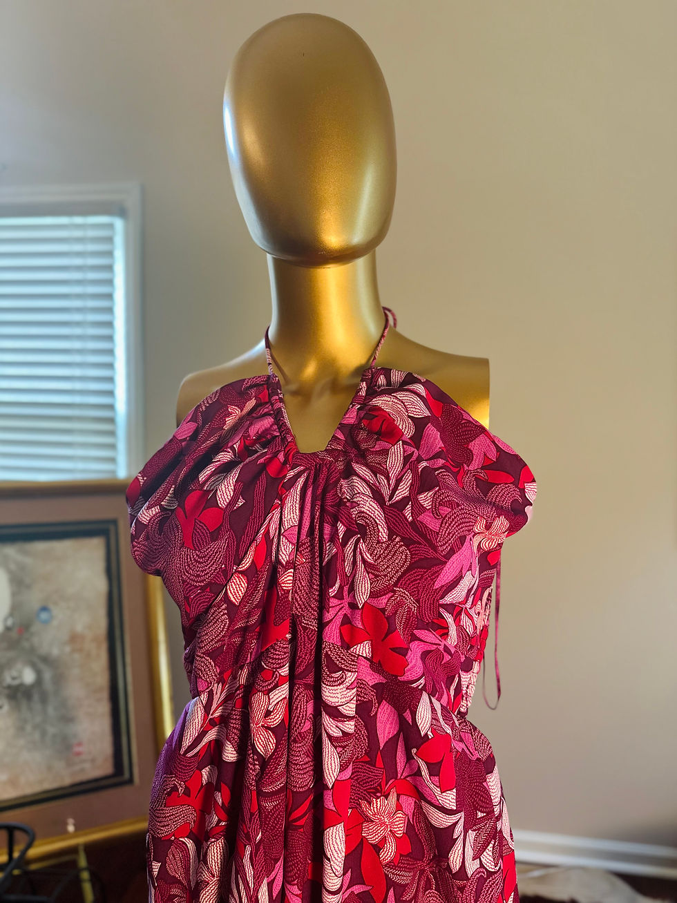 Thumbnail: Sincerely Jules Purple Pink Halter  Dress - Size XL