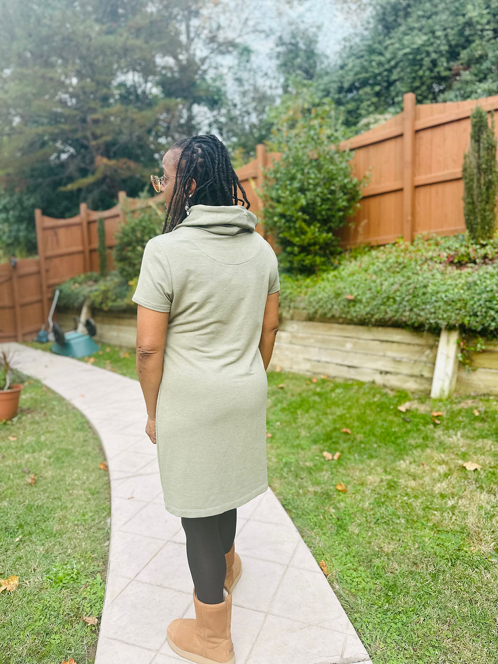 Thumbnail: Calvin Klein Olive Hoodie Dress - Size XL