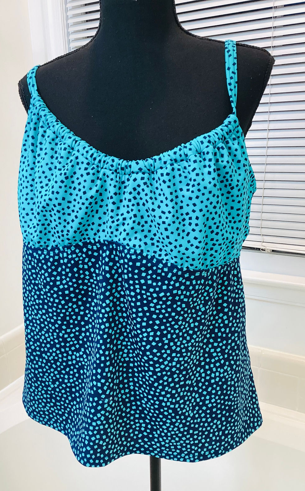 Thumbnail: 24 & Ocean Flyaway Poka Dot Swim Top - Size 20W