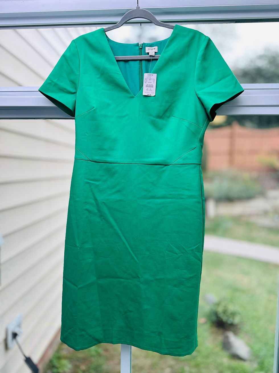 Thumbnail: Nwt J. Crew Hunter Green Dress - Size 12
