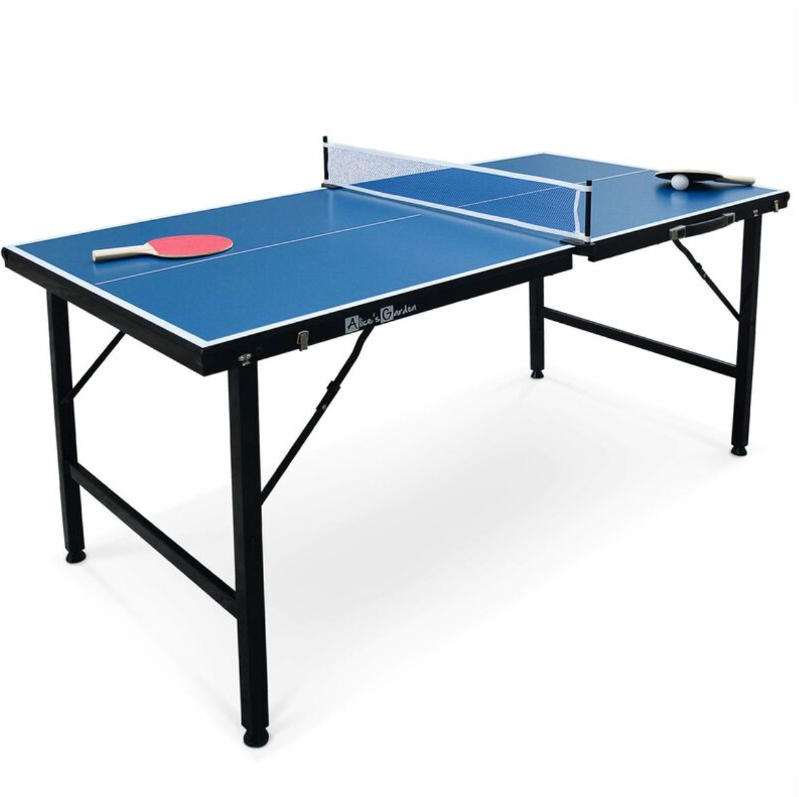 Mini pingpongasztal 150x75cm, 2 ütővel és 3 labdával.
