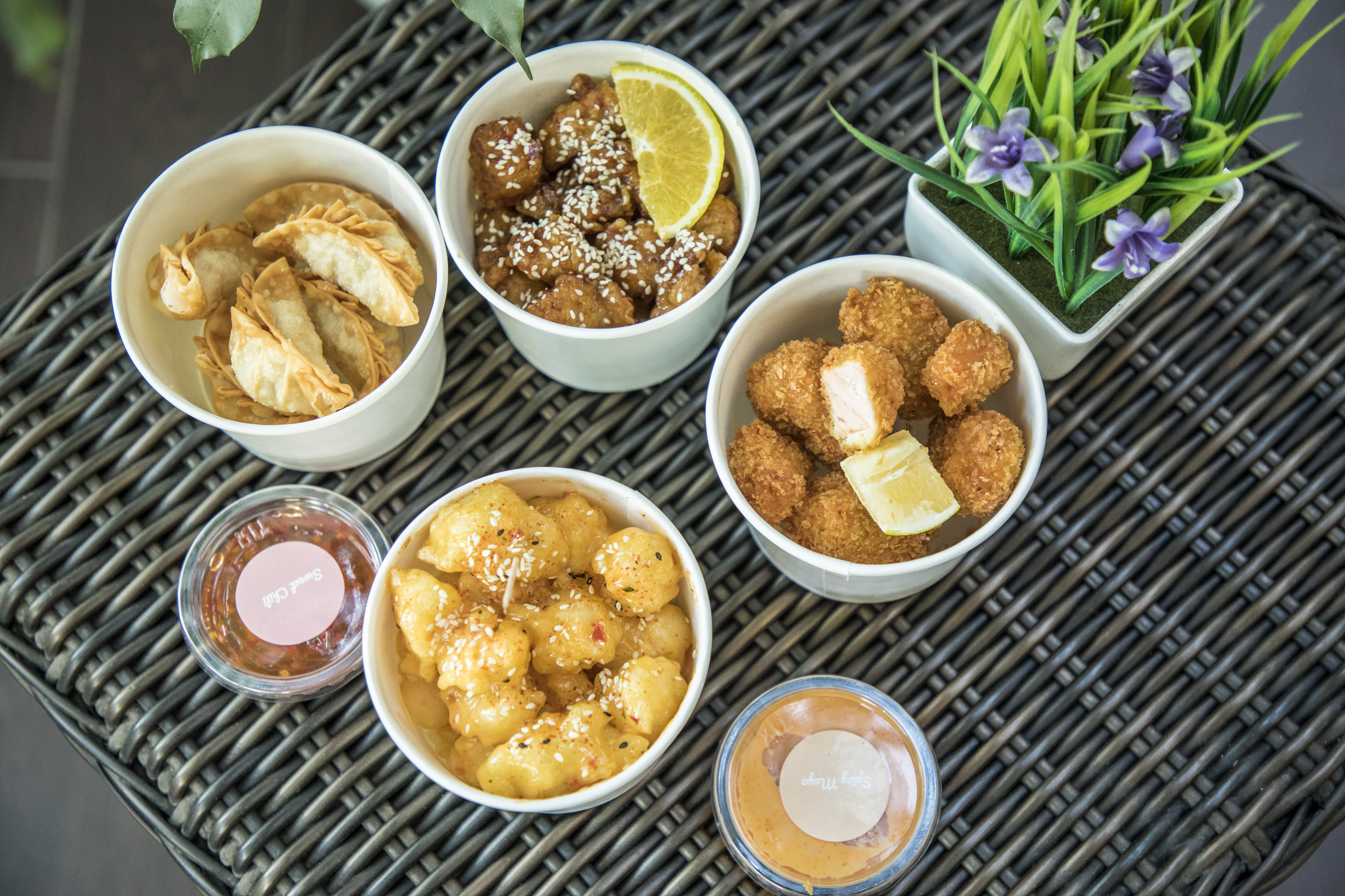 Arranged Food and Objects