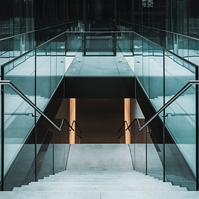 Stairs with Glass Fence
