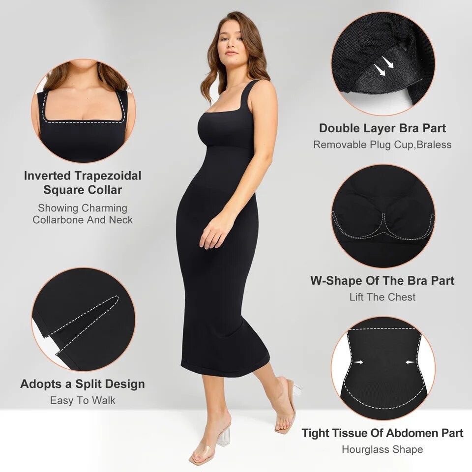 Thumbnail: Figure Contour Midi Shape Dress
