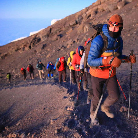 high altitude volcanic mountain ascent expedition