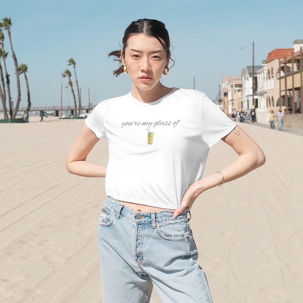 Thumbnail: Lemonade - Women's Flowy Cropped Tee