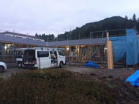 日光で建築中の平屋の家。上棟しました!