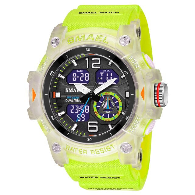 Thumbnail: SMAEL Sport Watch Military Wristwatch for Men Alarm Stopwatch LED Digital Back L