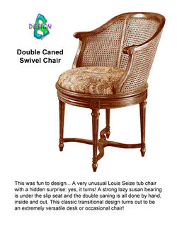 Double Caned Swivel Chair