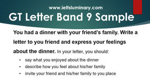 A Letter to Express Your Feelings about the Dinner You had with Your Friend's Family - GT Letter Sample