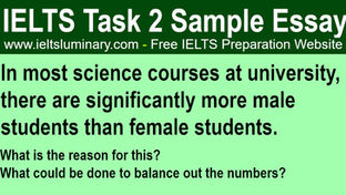 In Most Science Courses At University, There Are Significantly More Male Students - IELTS Essay