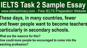 These Days Fewer People Want to Become Teachers - IELTS Task 2 Band 9 Sample Essay