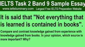 Not Everything That Is Learned Is Contained in Books - IELTS Task 2 Band 9 Sample Essay