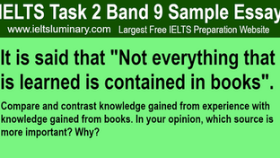 Not Everything That Is Learned Is Contained in Books - IELTS Task 2 Band 9 Sample Essay