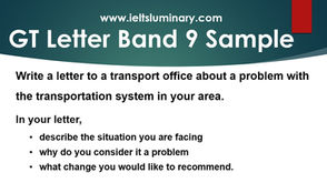 A Problem with the Transportation System in Your Area - GT Letter Sample