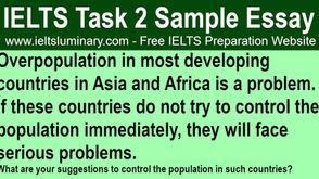 Overpopulation in Most Developing Countries in Asia and Africa Is a Problem - IELTS Task 2 Band 9 Sample Essay