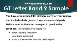 Organized a 90th Birthday Party for Your Relative and Invited Elderly Guests - GT Letter Sample