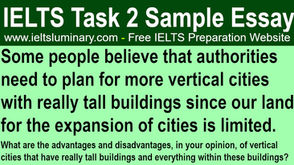 Authorities Need to Plan for More Vertical Cities with Really Tall Buildings - IELTS Band 9 Essay