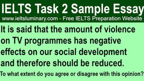 The Amount of Violence on TV Programmes Has Negative Effects - IELTS Band 9 Essay