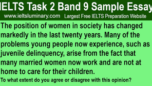 The Position of Women in Society Has Changed Markedly In the Last Twenty Years - IELTS Task 2 Band 9 Essay Samples