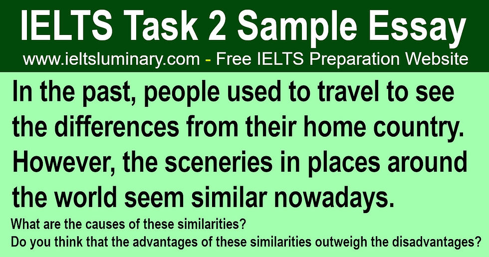 In The Past, People Used to Travel to See the Differences from Their Home Country - IELTS Task 2 Band 9 Sample Essay
