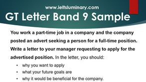 You Work a Part-Time Job in a Company and the Company Posted an Advert for a Full-Time Position - GT Letter Samples