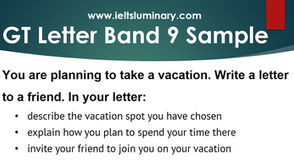 Planning to Take a Vacation - GT Letter Sample