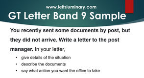 You Sent Some Documents by Post, but They did not Arrive - GT Letter Sample