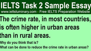 Crime Rate Is Often Higher in Urban Areas Than in Rural Areas - IELTS Band 9 Essay