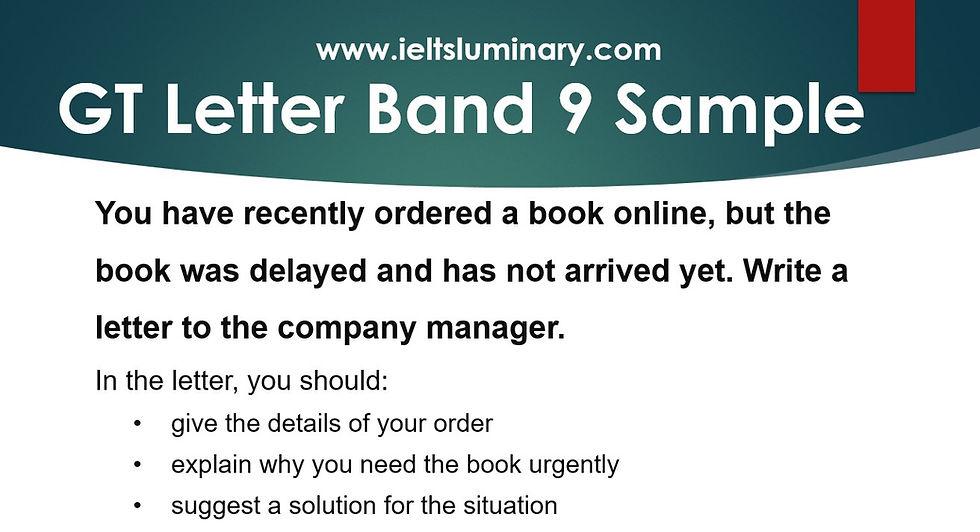 You Ordered a Book Online, but the Book was Delayed and not Arrived yet - GT Letter Samples