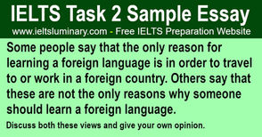 Reason for Learning a Foreign Language Is to Travel to or Work in a Foreign Country - IELTS Task 2 Band 9 Sample Essay