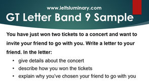 Won Two Tickets to a Concert and Want to Invite Your Friend - GT Letter Sample