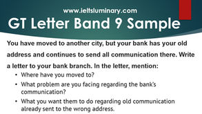 You Moved to Another City but Your Bank has Your Old Address - GT Letter Sample