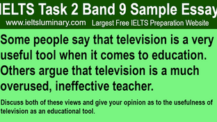 Television Is a Very Useful Tool When It Comes to Education - IELTS Task 2 Band 9 Sample Essays