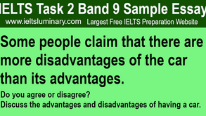 Advantages and Disadvantages of Having a Car - IELTS Task 2 Band 9 Sample Essays
