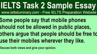 Mobile Phones Should Not Be Allowed in Public Places - IELTS Task 2 Band 9 Sample Essay