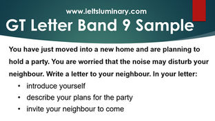 You Moved into a New Home and Planning to Hold a Party, but the Noise may Disturb Your Neighbour - GT Letter Sample