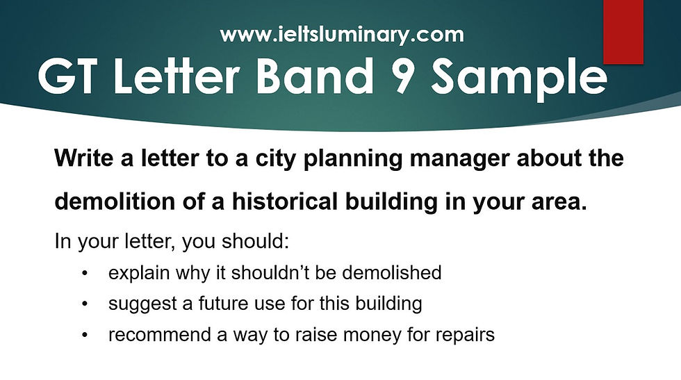 Demolition of a Historical Building - GT Sample Letter to a City