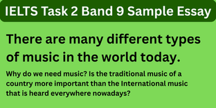 Is The Traditional Music of a Country More Important Than the International Music - IELTS Task 2 Band 9 Sample Essay
