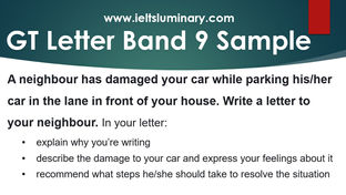 Letter to the Neighbour who has Damaged Your Car While Parking His/Her Car - GT Letter Sample