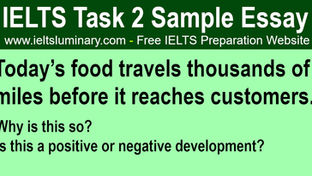 Today’s Food Travels Thousands of Miles before It Reaches Customers - IELTS Task 2 Band 9 Sample Essay