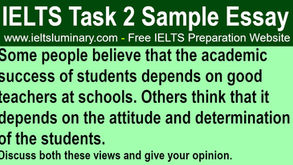 Academic Success of Students Depends on Good Teachers at Schools - Task 2 Band 9 Sample Essay